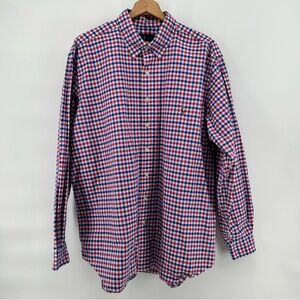Ralph Lauren Shirt Mens 1XB Red Blue Gingham Check Button Down Flesh Pony Preppy